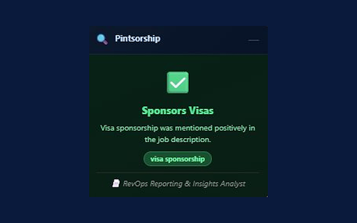 Pintsorship :: Your H1-B and E-verify filter for LinkedIn Job Postings