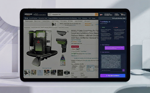 TruthSeeker: Amazon AI Assistant :: Analyze Amazon products with AI, summarize reviews, find better deals, and chat with an AI shopping assistant.