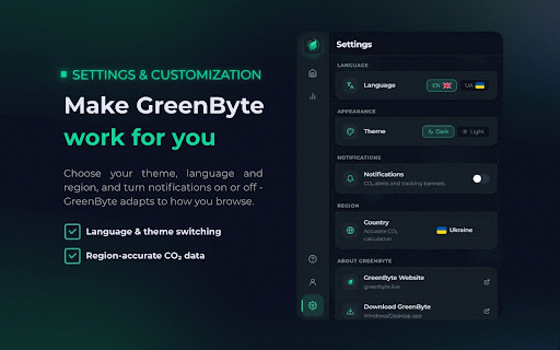 GreenByte – Carbon Footprint Tracker :: Track your carbon footprint in real time. See how browsing, streaming and AI usage impact CO₂ emissions.
