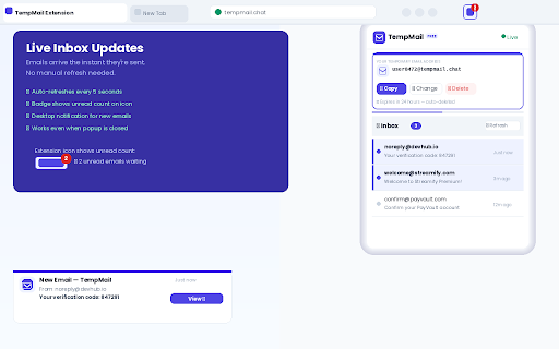 TempMail — Free Disposable Email :: Get a free temporary email address instantly. No registration, no spam. Protect your privacy with disposable email.