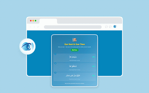 Eye Rest & Zikr Reminder :: A zikr-based Eye Rest Reminder to support eye breaks, reduce screen stress, boost productivity, and focus during long work sessions