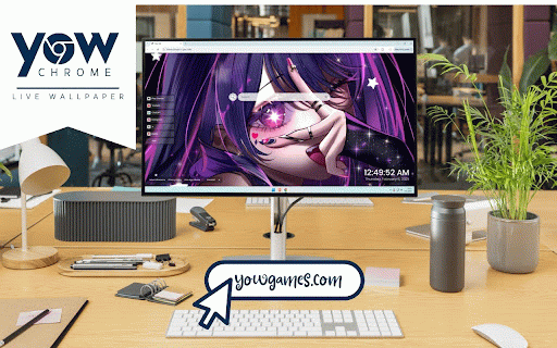 Ai Hoshino Live Wallpaper :: Ai Hoshino portrait with purple tones and sparkling effects, featuring detailed artwork and magical starry elements.