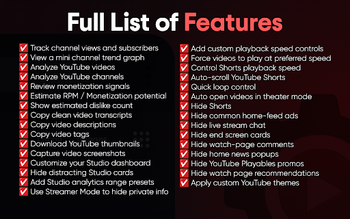 YouTool.io :: Free YouTube creator tools to analyze videos and channels, copy transcripts, customize YouTube, and view creator stats.