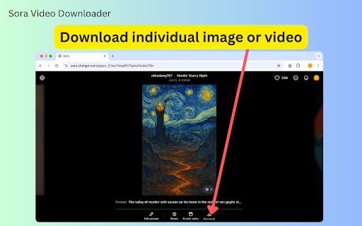Sora Video Downloader - Save OpenAI Sora 2 videos and images easily :: Quickly save OpenAI Sora 2 videos and images while keeping their original quality.