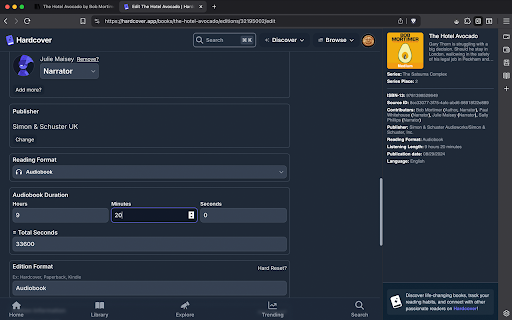 Marian The Librarian :: Extracts book details from Amazon product pages. Created for the fine librarian corps of Hardcover.app.