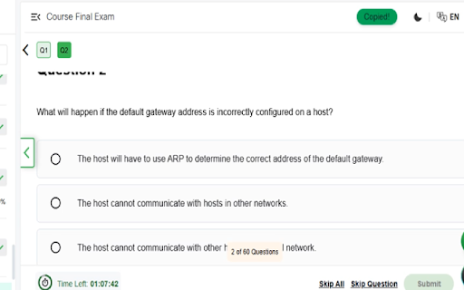 Cisco NetAcad Smart Copier :: Copy visible Cisco NetAcad quiz questions and options to the clipboard quickly.