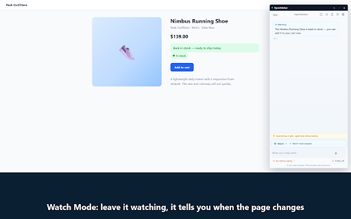 OpenSidebar :: Open-source AI browser agent. Navigate, click, type, and automate web tasks from a side panel with your own provider key.