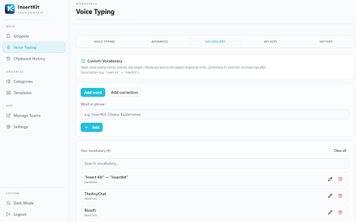 InsertKit - AI Voice Typing, Text Expander & Clipboard Manager :: AI Voice Typing, text expander, dynamic templates, and clipboard management for productivity