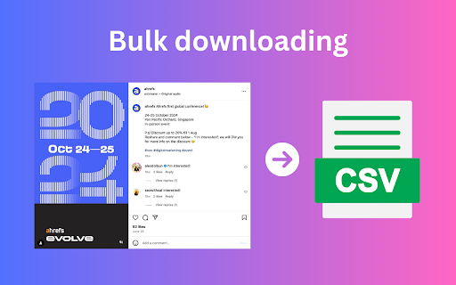 Comments Export - Post Comments Exporter and Scraper for Ins :: Effortlessly export Instagram comments to CSV for easy giveaway management!