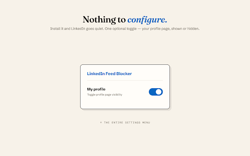 LinkedIn Feed Blocker :: Hide the LinkedIn feed, notifications & sidebar ads. Distraction-free LinkedIn — keep jobs, messages & invitations. Focus.