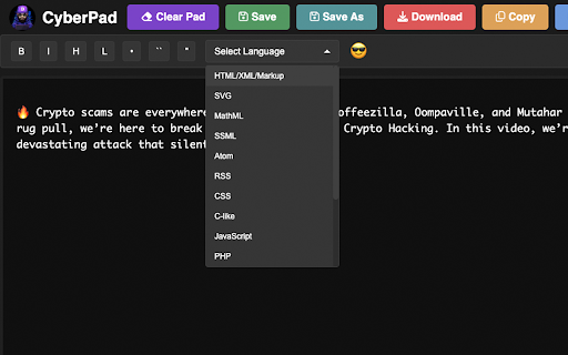 CyberPad :: CyberPad: Your Ultimate Security, Development & Pen-testing Notepad
