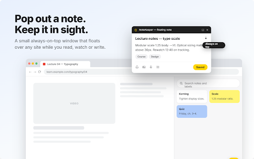 NoteKeeper - Notes, To-Dos, Reminders & Lock :: Quick notes, voice notes, checklists, reminders, locked notes & pop-out notes in a side panel. 100% private & offline.