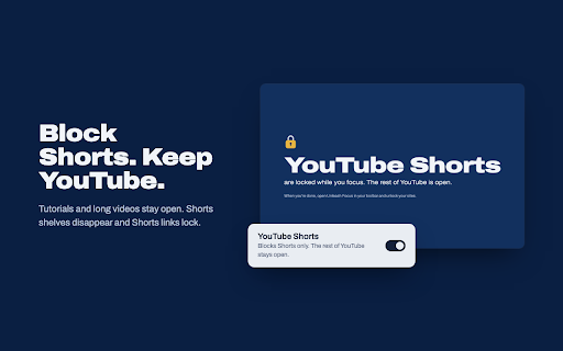 Unleash Focus :: Lock distracting sites and YouTube Shorts with one click. Unlock when you're done. Nothing leaves your device.