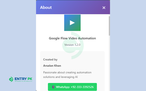Google Flow Video Automation :: Automate video generation on Google Flow with batch prompt processing on any domain.