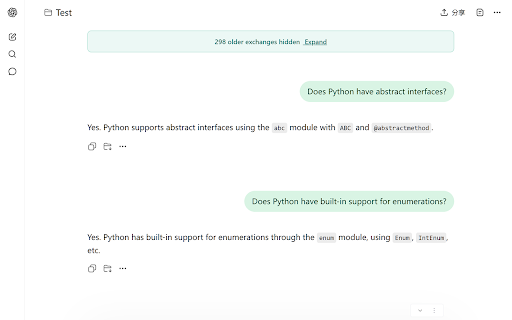 ChatGPT Long Conversation Toolkit :: Control, collapse, and manage long ChatGPT conversations.