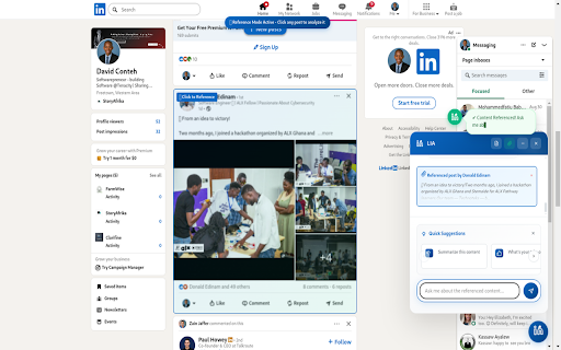 LIA - LinkedIn Intelligent Assistant :: AI-powered assistant for LinkedIn posts and comments. Generate, edit, improve and enhance your LinkedIn presence with ease.