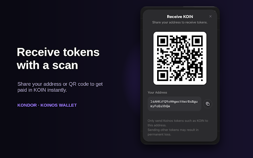 Kondor Wallet :: A wallet extension for the Koinos blockchain