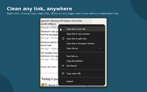 Rather's Link Shortener :: A link shortener that actually shortens links. Strips tracking junk from URLs in place. For clean shareable links.