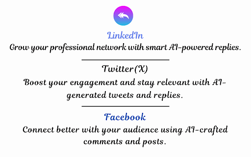 ReplyGenie:AI Reply & Post Assistant :: ReplyGenie helps you write smarter on Twitter, Facebook & LinkedIn.