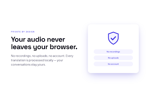 Live Translate — Real-Time Translator :: Translate your voice in real time across 25+ languages, right in your browser. Private, instant, and completely free.
