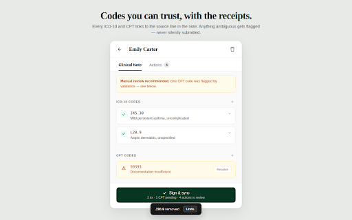 Sapling — Your Autonomous Healthcare Team :: Stop charting after hours. Sapling transcribes encounters, generates clinical notes and codes, and autonomously completes actions.