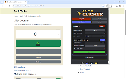 Auto Clicker :: The trusted Playsaurus Auto Clicker, now as a Chrome extension.