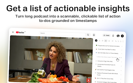 YouTube Video Summarizer & Transcript | AI Chat :: Summarize YouTube videos with AI. Get transcripts, timestamped outlines, actionable to-dos and AI chat, all without leaving YouTube.