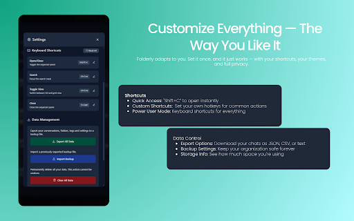 ChatGPT chat Organiser: ChatGPT Folders - Folderly chat :: Folderly chat - Organize your ChatGPT chats into folders for easy access and management.