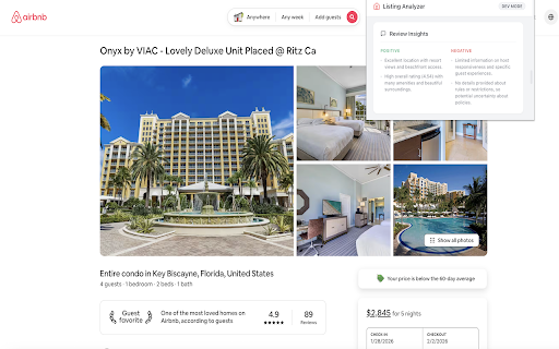 AI Powered Airbnb Listing Analyzer :: AI-generated analysis for any Airbnb listing with one click