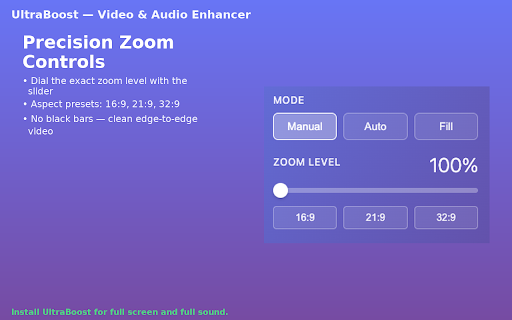 UltraBoost – Ultrawide, Volume Boost, Ad-Speeder & Filters :: Ultrawide zoom, volume boost, Ad-Speeder for faster ads, and ready-made or custom video filters.