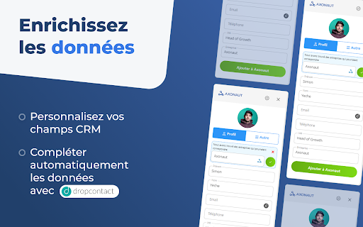 Axonaut :: L'extension Axonaut pour Linkedin vous permet en quelques clics d'alimenter votre CRM en créant directement une fiche contact.