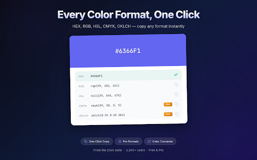 Color Picker Pro - Eyedropper, Palette Generator, Gradient & CSS Colors :: Pick colors from any webpage, build palettes, and copy color values instantly for web design.