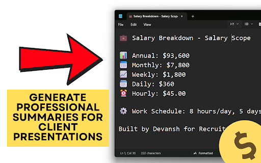 SalaryScope - Working Calculator :: Multi-format salary calculator with dark mode. Built by Devansh for Recruiters, Made in India.