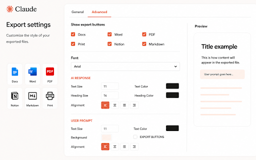 Claude to PDF, Word, Google Docs & Notion — Chat Exporter :: Export, save & download Claude AI chats to PDF, Word, Google Docs, Notion, Markdown. Free, 1 click, keeps code & artifacts.
