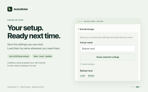 Autoclicker :: Automate webpage clicks with random intervals, click limits, shortcuts, position capture and scheduled sessions.