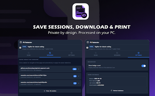 Sensitive Data Redactor :: Detect and securely redact sensitive data from web pages and PDFs.