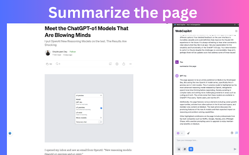 Web Copilot - Your AI Companion :: WebCopilot AI is a powerful Chrome extension that transforms your browsing experience with AI-driven assistance.