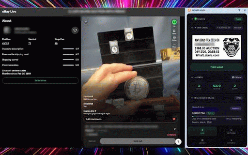 WhatLabels :: Live printing of item labels for Whatnot, eBay Live, and Poshmark Shows.