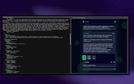 Dude - AI Browser Assistant :: AI-powered browser assistant for summarizing, translating, and validating web content