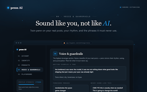 Penn AI | Market your product on X, in your voice :: A human-in-the-loop X reply copilot that drafts replies and posts in your voice, using your context only when relevant.