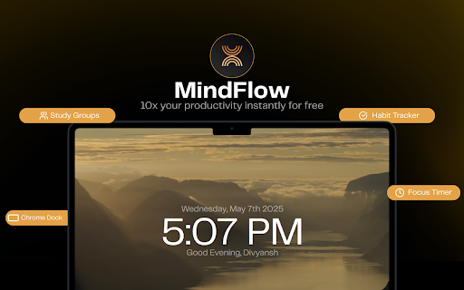 MindFlow - A New Tab Tailored For Productivity. :: A productivity extension that helps you stay focused, organized, and efficient with a customizable new tab experience.