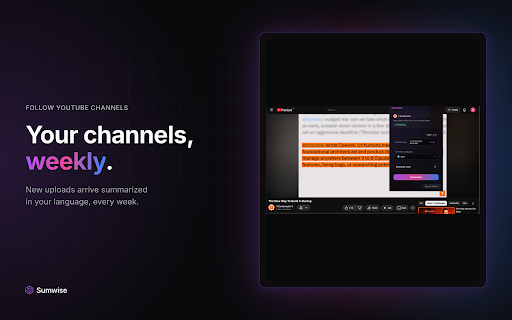 Sumwise - AI Summarizer for Web, PDF & YouTube :: Free AI summarizer: one-click summaries of web articles, YouTube videos & PDFs in your language. Read less, know more.