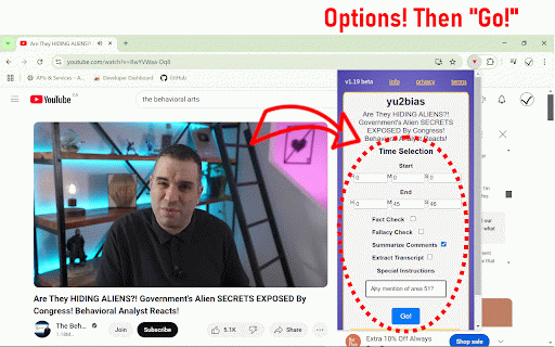 Yu2bias 1.20 :: Summarize YouTube videos and analyze them for bias using ChatGPT