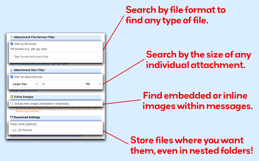 GMAAX - Gmail Attachment Extractor :: Download attachments from Gmail messages using date ranges and email filters