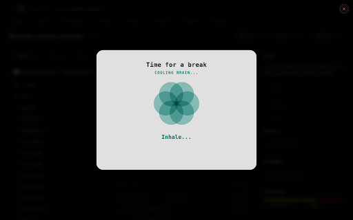 Break Reminder :: Don't just track time; protect your energy. A bio-rhythm monitor that helps you recharge with breathing exercises and avoid burnout.