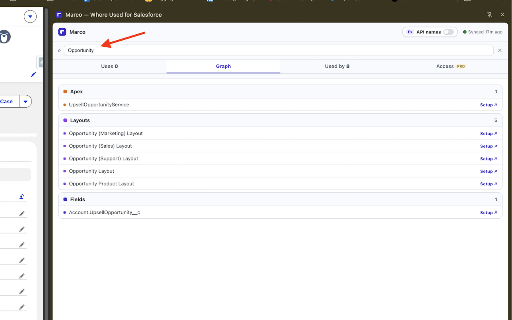 Marco — Where Used for Salesforce :: Marco. Polo. Found. Click any component in Setup and see everywhere it's used — flows, Apex, reports, layouts, validation rules.
