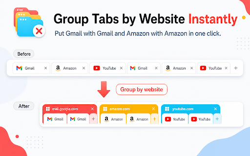 Delete Tab Groups: Close, Ungroup, Archive, Sort, Dedupe & Group by Domain :: Close other/collapsed groups, duplicate or ungrouped tabs. Collapse groups, apply auto-group rules, bind a shortcut to each action.