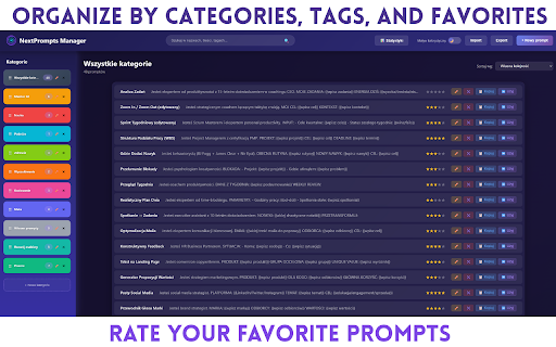 NextPrompts - AI Prompt Manager :: Save, organize and use your AI prompts instantly on ChatGPT, Claude, Gemini & Perplexity.