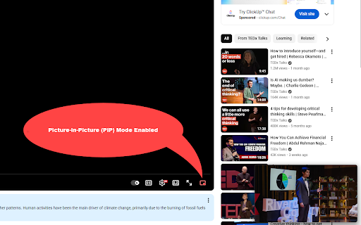 YouTube PiP Pro :: Enables Picture-in-Picture mode for YouTube videos with native integration