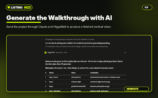 ListingRizz :: Scout Airbnb + Zillow listings, score fit, build walkthrough briefs. Creator unlocks vault sync; AI uses your OpenRouter key (BYOK).